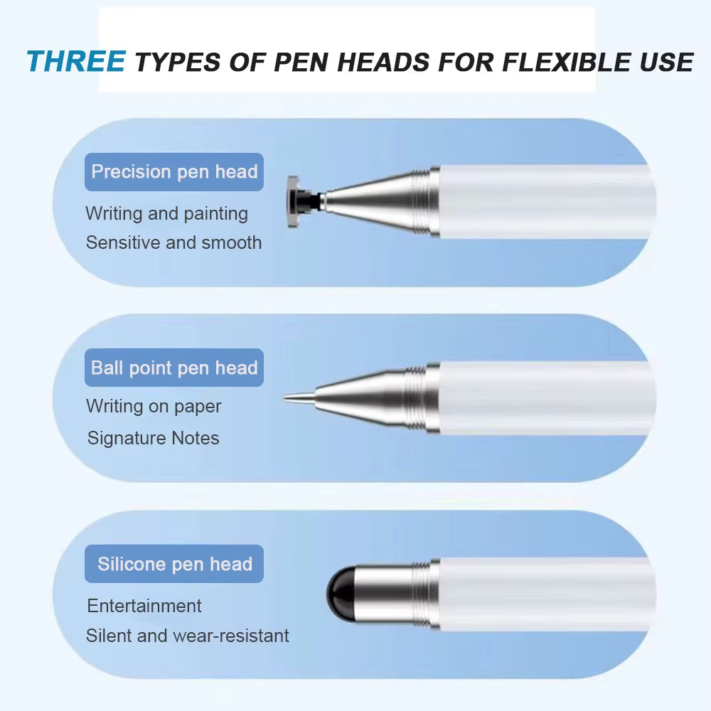 3 in 1 Stylus Pen for Ios Android Touch Pen Drawing Capacitive Pencil for Ipad Samsung Xiaomi Tablet Smart Phone