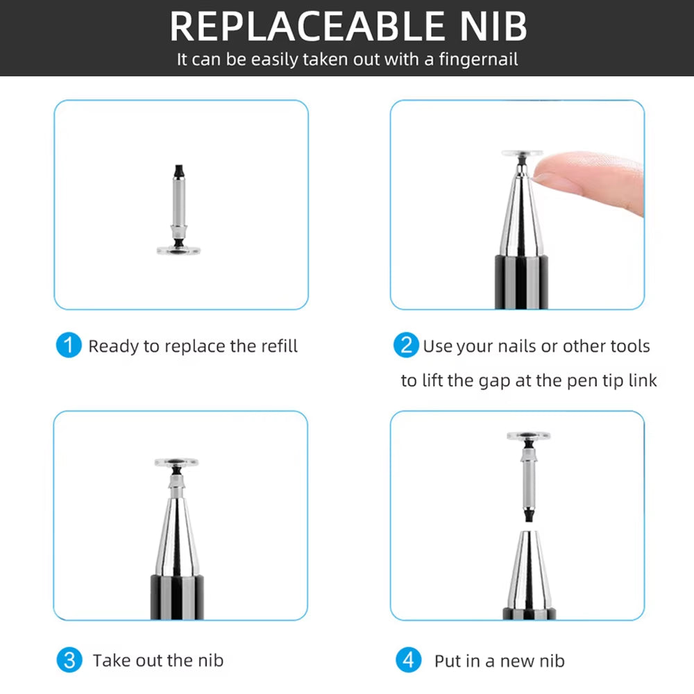 3 in 1 Stylus Pen for Ios Android Touch Pen Drawing Capacitive Pencil for Ipad Samsung Xiaomi Tablet Smart Phone